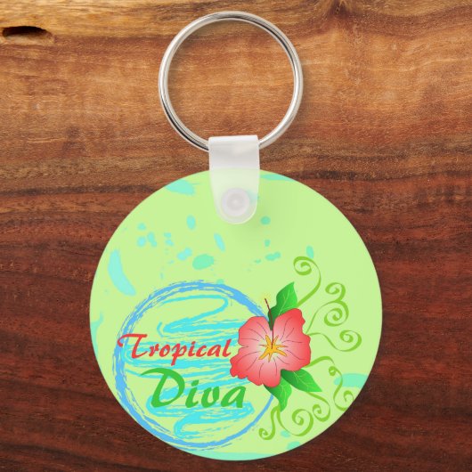 Hibiscus flower - Keychain (Voorkant)