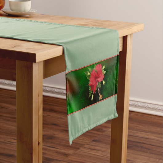 Hibiscus Flower Korte Tafelloper (Voorbeeld)