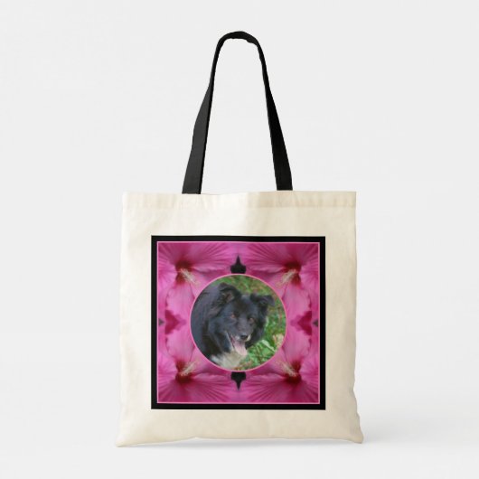 Hibiscus Flower Lijst Creëer Uw Eigen Huisdier Fot Tote Bag (Achterkant)