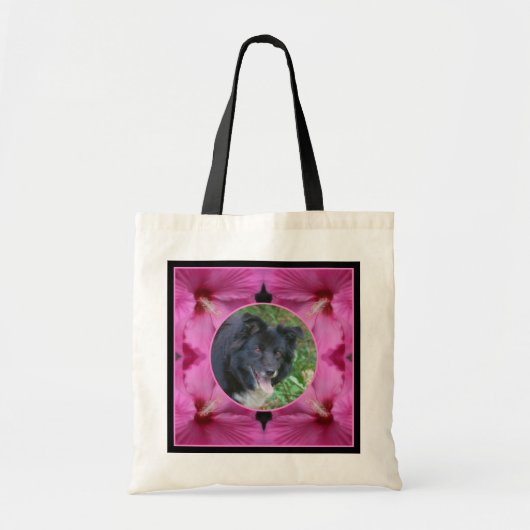 Hibiscus Flower Lijst Creëer Uw Eigen Huisdier Fot Tote Bag (Voorkant)