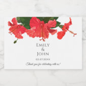 Hibiscus flower Mini Liquor Bottle Labels Likeurfles Etiket (Enkel label)