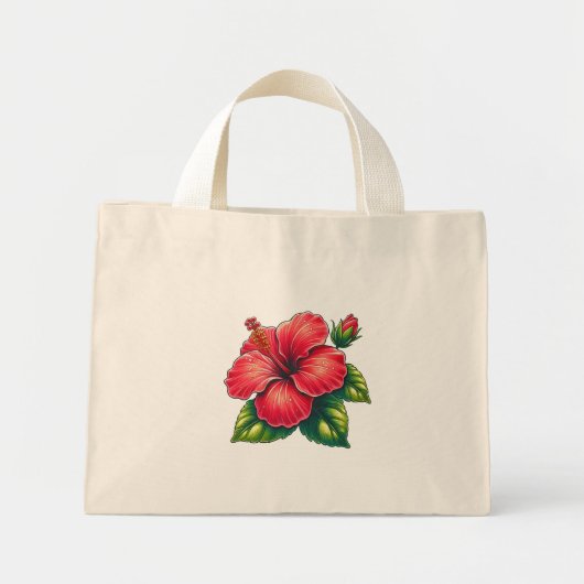Hibiscus Flower Mini Tote Bag (Voorkant)
