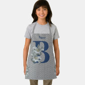 Hibiscus Flower Monogram Initiaal B Naam Schort (Insitu)