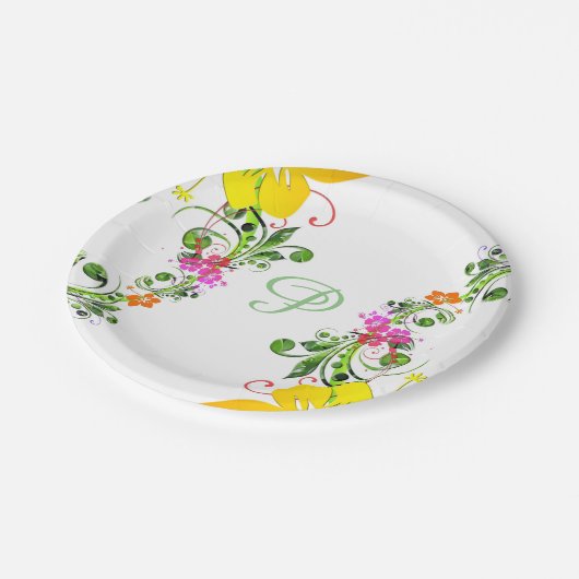 Hibiscus flower paper bord (Gekanteld)