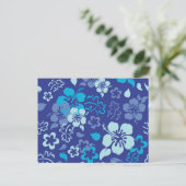 Hibiscus Flower Pattern Briefkaart (Staand voorkant)
