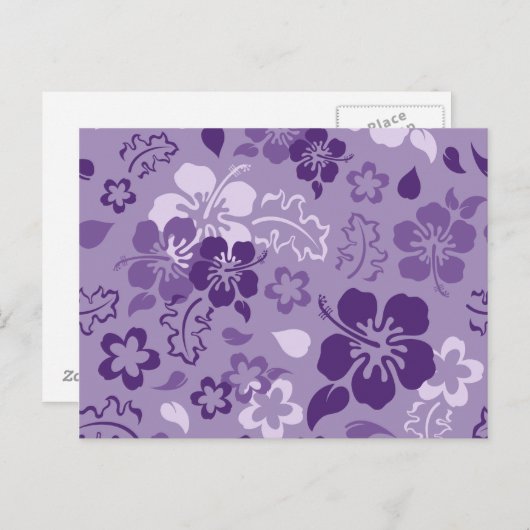 Hibiscus Flower Pattern Briefkaart (Voorkant / Achterkant)