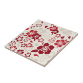 Hibiscus Flower Pattern Ceramic Tile Tegeltje (Zijkant)