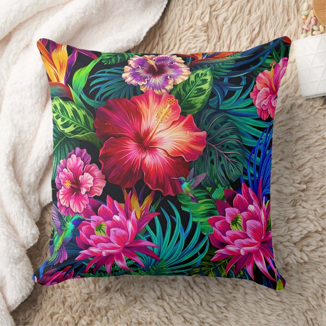 hibiscus flower pattern drawing kussen (Deken)