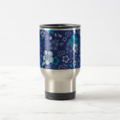 Hibiscus Flower Pattern Stainless Steel Travel Mug Reisbeker (Center)