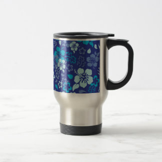 Hibiscus Flower Pattern Stainless Steel Travel Mug Reisbeker