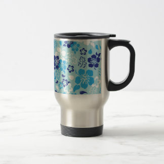 Hibiscus Flower Pattern Stainless Steel Travel Mug Reisbeker