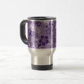 Hibiscus Flower Pattern Stainless Steel Travel Mug Reisbeker (Voorkant links)