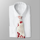 Hibiscus Flower Pattern Stropdas (Gebonden)