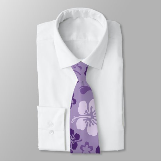 Hibiscus Flower Pattern Stropdas (Gebonden)