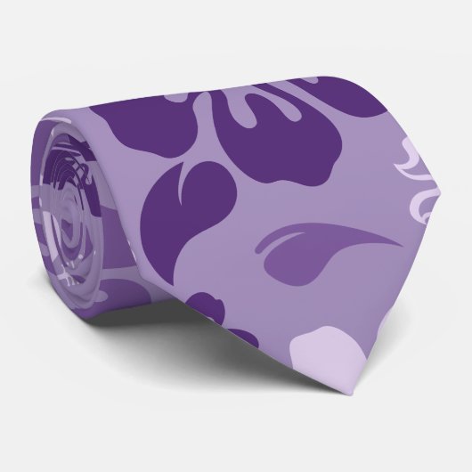 Hibiscus Flower Pattern Stropdas (Opgerold)