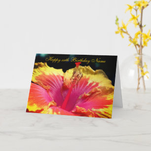 Hibiscus Flower Personalized Birthday Kaart