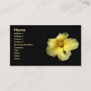 Hibiscus Flower Plant Business Profile Card Foto Visitekaartje