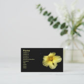 Hibiscus Flower Plant Business Profile Card Foto Visitekaartje (Staand voorkant)
