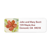 Hibiscus Flower retour adres label (Voorkant)