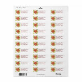 Hibiscus Flower retour adres label (Full Sheet)