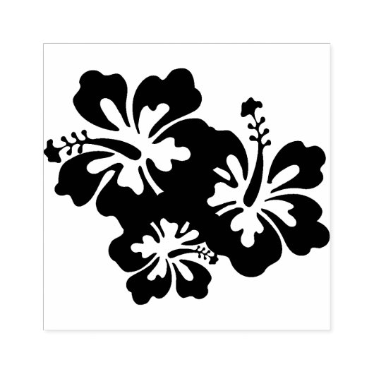 Hibiscus Flower Rubberstempel (Afrduk)