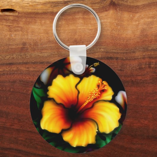Hibiscus Flower Sleutelhanger (Voorkant)