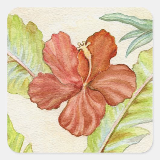 Hibiscus Flower Stickers (Voorkant)