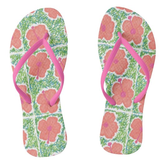 Hibiscus Flower Teenslippers (Voetbed)