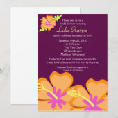 Hibiscus Flower Tropical 5x7 Vrijgezellenfeest Inv Kaart (Voorkant / Achterkant)