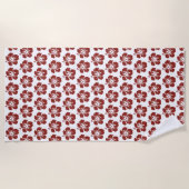 Hibiscus Flower Tropical Beach Towel Strandlaken (Voorkant)