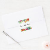 Hibiscus Flower Tropical Paradise Hawaiian Floral Vierkante Sticker (Envelop)