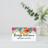 Hibiscus Flower Tropical Paradise Hawaiian Floral Visitekaartje (Staand voorkant)