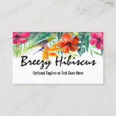 Hibiscus Flower Tropical Paradise Hawaiian Floral Visitekaartje (Voorkant)