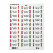 Hibiscus Flower Tropical Paradise Return Address Etiket (Full Sheet)