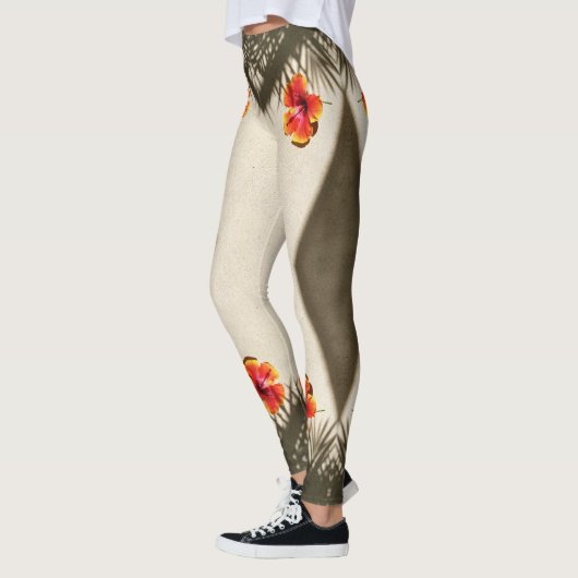 Hibiscus Flower Tropical Vibes Floral Leggings (Links)