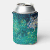 Hibiscus flower turquoise oceaanwater Hawaiian Blikjeskoeler (Blikje Achterkant)