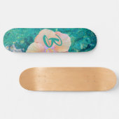 Hibiscus flower turquoise oceaanwater Hawaiian Persoonlijk Skateboard (Horizontaal)