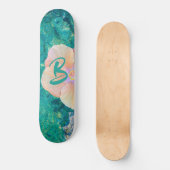 Hibiscus flower turquoise oceaanwater Hawaiian Persoonlijk Skateboard (Voorkant)
