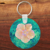 Hibiscus flower turquoise oceaanwater Hawaiian Sleutelhanger (Voorkant)