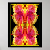  Hibiscus Flower Up Abstract Poster (Voorkant)