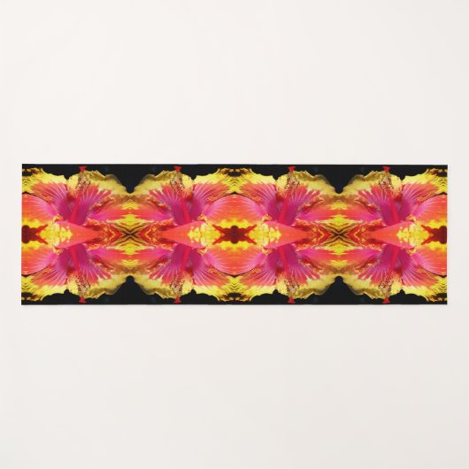 Hibiscus Flower Up Abstract Yogamat (Voorkant (horizontaal))