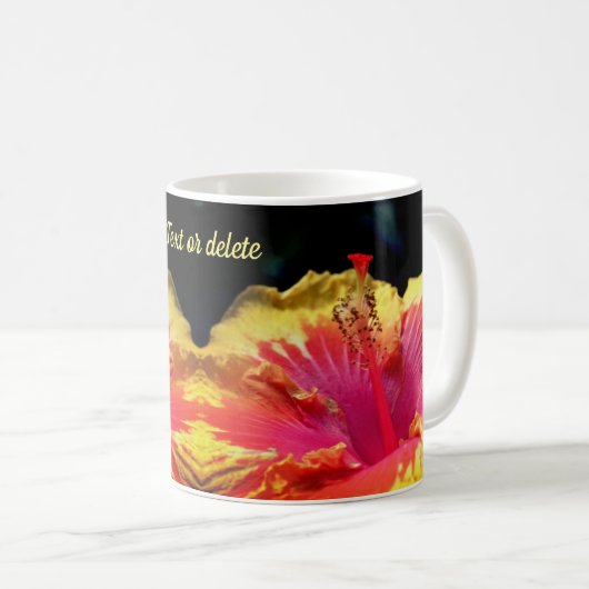 Hibiscus Flower Up Close Personalized Koffiemok (Voorkant rechts)