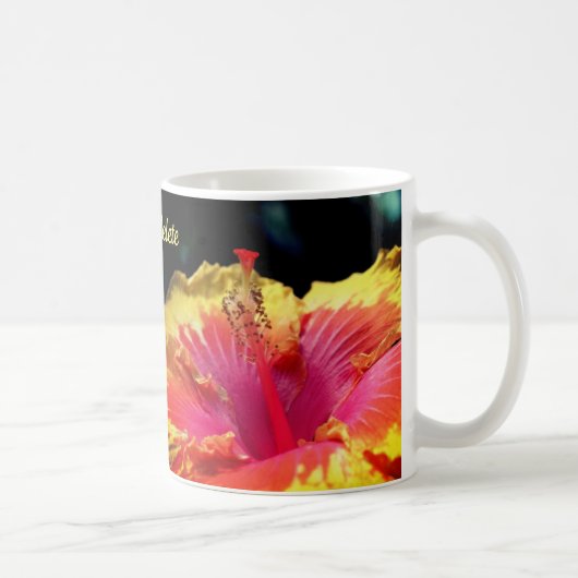 Hibiscus Flower Up Close Personalized Koffiemok (Rechts)