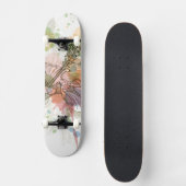 Hibiscus flower & waterverf achtergrond persoonlijk skateboard (Voorkant)