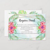 Hibiscus Flower Waterverf Beach Enclosure Informatiekaartje (Voorkant / Achterkant)