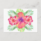Hibiscus Flower Waterverf Beach Enclosure Informatiekaartje (Achterkant)