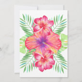 Hibiscus Flower Waterverf Beach Graduparty Kaart (Achterkant)