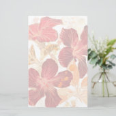 Hibiscus flower - waterverf verf 2 briefpapier (Staand voorkant)