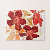 Hibiscus flower - waterverf verf 2 legpuzzel (Horizontaal)