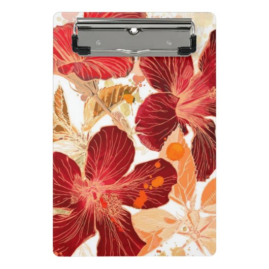 Hibiscus flower - waterverf verf 2 mini klembord (Voorkant)
